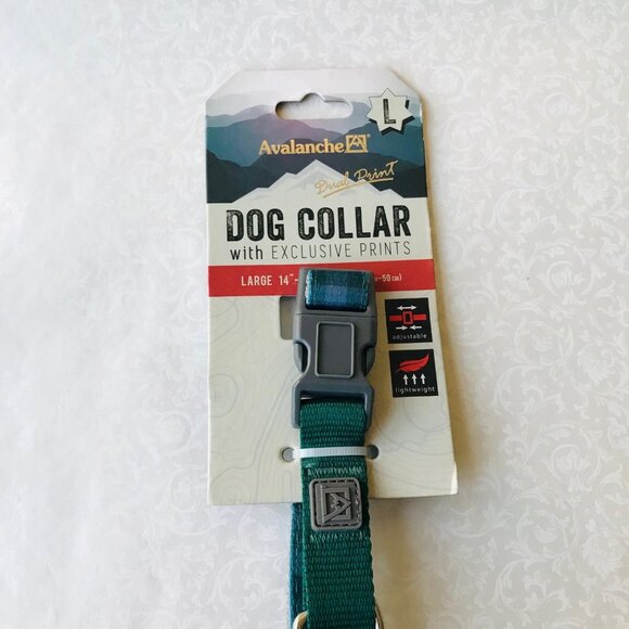 Avalanche Dog Collar Exclusive Prints Lightweight Adjustable Size: L 14"-20" - Picture 3 of 4